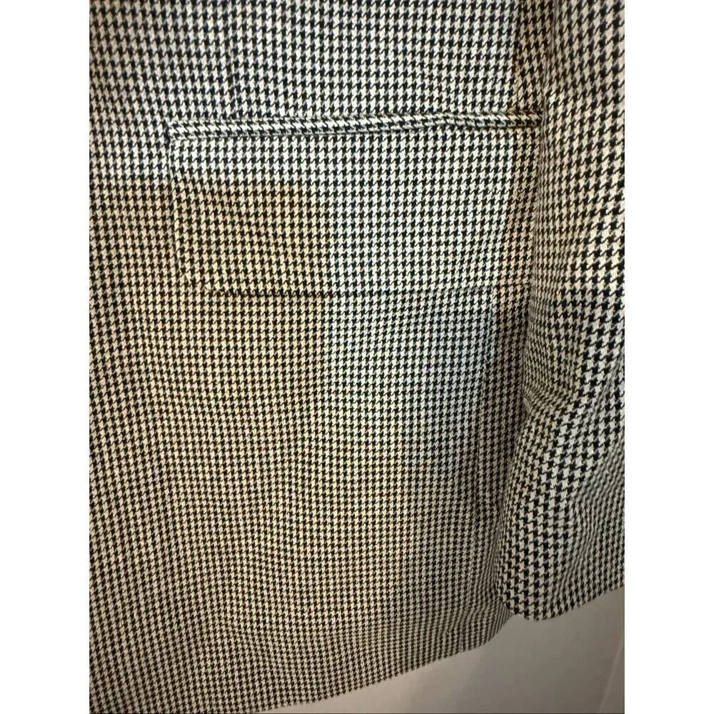 Vintage Burberrys Men's Size 41 Sportscoat Blazer Jacket Black Houndstooth Plaid